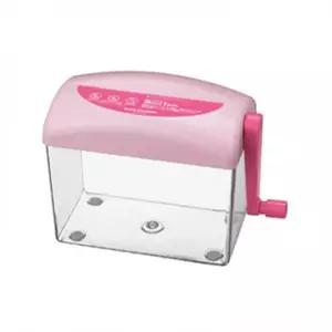 수동 A6 문서세단기 종이파쇄기 국수형 HS151 핑크