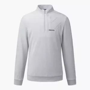데상트골프티셔츠 JQS DP41MFTLO5-LGYG 남성 테크울 하프집업 방풍 티셔츠 / LIGHT GREY