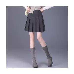 여성용 쉬폰 스커트 미니 무드 여자치마 여성 숏주름 하이웨스트 겨울 슬림 여자 CH4