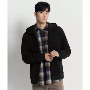 매장정품 빈폴 BEANPOLE MEN 캐주얼 소프트 코튼 집업 후디 - 블랙 BC5X41C035 227710