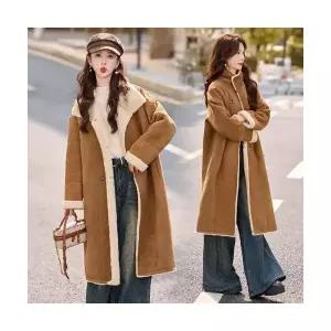 모직코트 여성 코트 롱 양면 일체형 겨울 키높이 하프 더블 모직 admr4