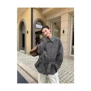 모직코트 여성 코트 뷰티풀 모직 양면 캐시미어 겨울 admr4