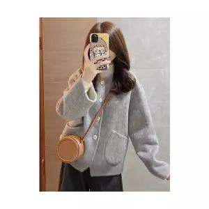 모직코트 여성 코트 그레이 모직 가을 겨울 admr4