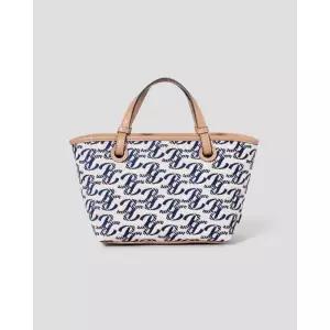 매장정품 BEANPOLE 빈폴 써머 파인 자카드 스몰 토트백 - 네이비 (BE53D3M05R) 740657