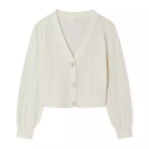 매장정품 GUESS 게스 여성 아일렛 리본 긴팔 스웨터 가디건(YP4S2606) 842593