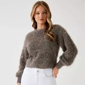 매장정품 GUESS 게스 여성 메탈 헤어리 긴팔 스웨터(YP4S1618) 842592