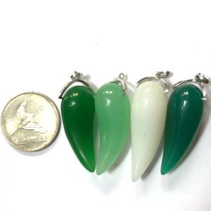 은장식옥메달목걸이