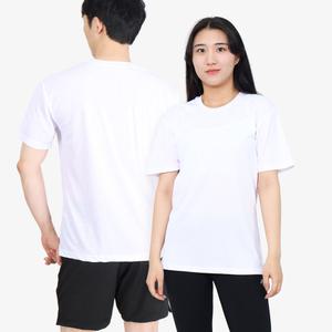 쿨드라이 기능성 반팔 무지 흰색 쿨티셔츠 쿨론 라운드 운동 쿨티