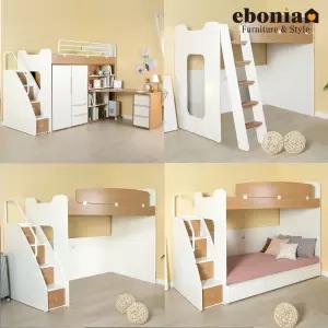 [에보니아] 에덴 원목 2층 벙커침대 슈퍼싱글 SS /책상형/옷장형/이층/성인/어린이/학생