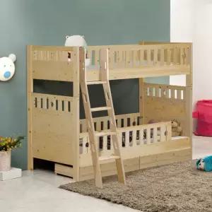 노아  네추럴) 원목 싱글 초등 학생 기숙사 학원 이층 벙커 어린이 침대   매트포함)