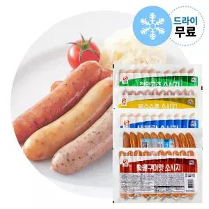 지케이푸드 사조 오양 숯불구이맛 청양고추 옥수수 소시지 케이크소시지 4종 14개단위 포장