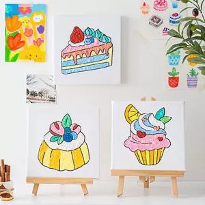 민화샵 팝콘펜 디저트 도안 세트 캔버스 액자 만들기 팝아트 물감 그리기 DIY 케이크 아이스크림 구겔호프