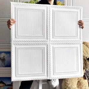 인테리어 벽지 거실 셀프 포인트 도배3D 타일 벽돌 스티커, DIY 붙이는 접착식 풀바른 방수 폼 패널, TV 배