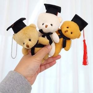 선물용 학사모 곰돌이 3컬러 키링 졸업선물 꽃다발 장식 곰인형 미니인형