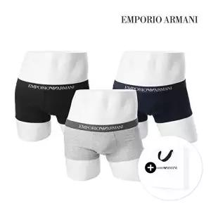 [엠포리오아르마니]엠포리오 아르마니 남성 드로즈 팬티 속옷 3장 쇼핑백 세트 111610