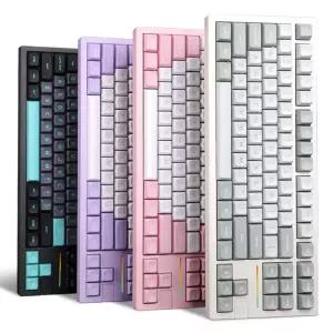 몬스타기어 닌자87PRO ALU 블랙 풀알루미늄 유무선 매크로 커스텀 조약돌 풀윤활 키보드