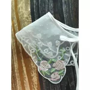 [앞머리]로맨틱 핑크로즈 자수 오간자 케이프n325_P359609434