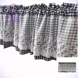 체크 바란스 커튼 106X45CM 수납장가리개 주방바란스커튼