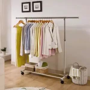 이동식 행거 1단(폭90-140cm높이) 폭 높이 조절 가능/스탠드/옷걸이/옷장/모자정리/가방정리