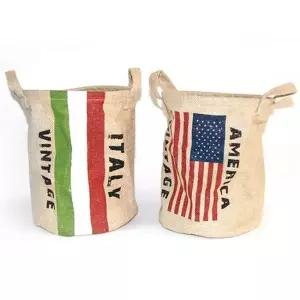 빈티지 바스켓 롱스타일 패션바구니 빈티지바구니 디자인바구니 인테리어바구니 장식용바구니 원단바구니