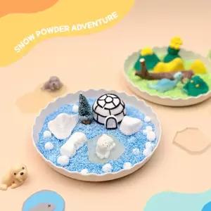 [오피스스쿨] 토단 스노우파우더 어드벤처 동물 나라 만들기 1인세트 (2종 택 1) DIY 정서활동 점토놀이 동물피규어 단체만들기수업 행사용굿즈