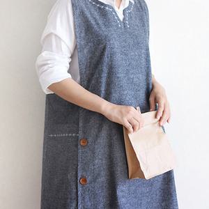 빅사이즈 자수 원피스 앞치마 어린이집 꽃집 카페 식당 에이프런