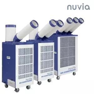 누비아 제트엔진 1 2 3구 자바라 이동식 에어컨 모음   실외기없는 산업용 업소 공업 창고 공장 냉방기