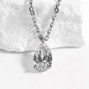 [샤밍주얼리]1캐럿 물방울 다이아 목걸이 백금 플래티넘 플래티늄 랩 페어 레이어드 여자 기념일 선물