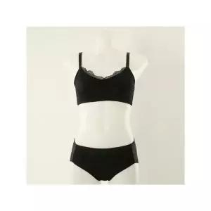 [솔브]A컵B컵C컵 크로스오버 랩 패드 여성 노와이어 브라 + 헴팬티 세트 SVBRW432A C V.._P405379740