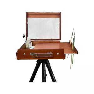 휴대용 화판 스케치 드로잉 길거리 화가 그림 받침대 페인팅 박스 + 삼각대 - 오크
