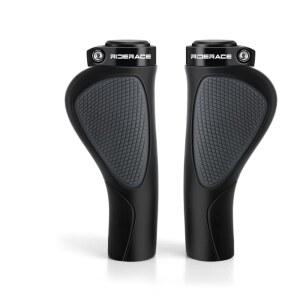 라이더레이스 빅 혼 자전거 그립 - 인체공학적 MTB/BMX 핸들바 그립, 자이언트 전문가용 미끄럼 방지 디자인(블랙)