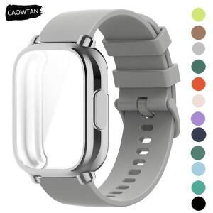 샤오미 레드미 워치 5 액티브 라이트용 스마트 손목 밴드 및 케이스 포함 실리콘 스트랩, 22mm
