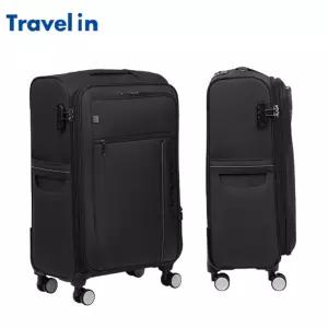 프리미엄 소프트캐리어 천캐리어 확장형 저소음 바퀴 20인치 24인치 29인치 (블랙)