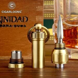 휴대용 여행용  쿠바 커터 미니 시가 드릴 기요틴 블레이드 펀처 액세서리 선물 상자 포함