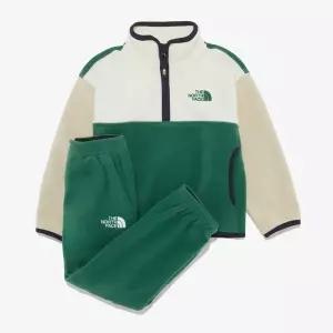 노스페이스 브랜드관 노스페이스키즈 공식 NT7TR59U 키즈 파인콘 EX 플리스 세트 JUNGLE GREEN 314087