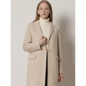 [하프클럽/쉬즈미스]포멀한 울 베이직 싱글 코트 (택가격 398000원)