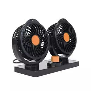 차량용 듀얼 선풍기 스탠드 흡착 각도조절 차선풍기 차량 용 품 선풍기 12v 24v 자동차 환기