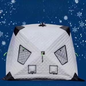 빙어낚시텐트 이글루 방수 큐브 누빔 동계 보온 얼음낚시 텐트 원터치