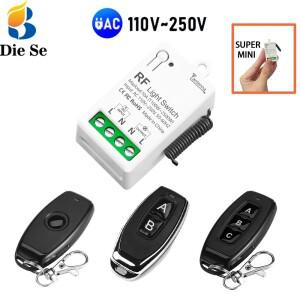 RF 무선 원격 제어 전등 스위치 AC 110V 220V 10A 릴레이 미니 소형 모듈 123 버튼 송신기 홈 램프 팬 LED