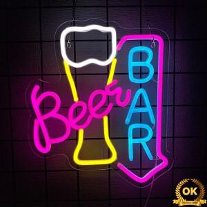 벽장식용 맥주 네온사인 남성용 동굴 바 상점 침실 레스토랑 클럽 호텔 파티 선물용 LED 조명