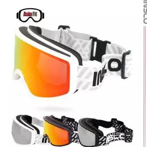 보드 고글 주니어 여성 스노우 스키 고글 안경 어린이 벤틸레이션 카보네이트 블랙프레임 안티포그 화이트