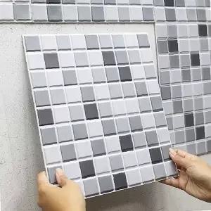 접착식 입체 셀프 벽타일 미니스톤 데코타일 셀프 벽지 모자이크 패턴 욕실 주방 인테리어 시트지 필수