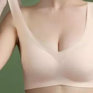 자 브라 노와이어 뽕 누드 처진가슴 망사 탑 WFKXK76