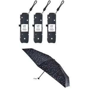 일본 정품 초경량 UV 차단 5단 우양산(스텔라 블랙) WFKXLI3