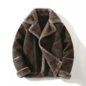 리얼 상남자 무스탕 자켓 퍼 겨울 벨벳 두꺼운 스웨이드