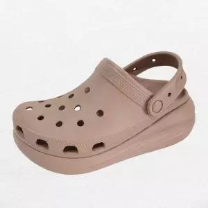 [크록스]클래식 크러쉬 플랫폼 클로그 키높이 샌들 슬리퍼 진베이지 207521-2Q9