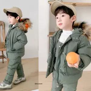 남아여아, 오리털 올인원 스키 썰매 방수 자켓 바지SET(3Color)