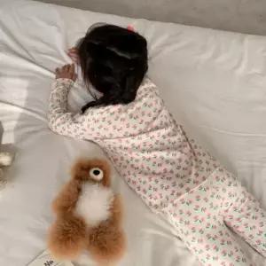 [하프클럽/]여아 아동 데일리 잠옷 내의 플라워 긴팔 긴바지 실내복