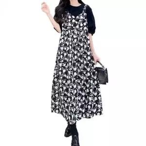 여름 티셔츠 데일리 롱원피스 원피스 클래식 플라워 (WFJ3DNL)