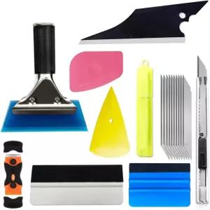 Mandark 18PCS 차량 창문 틴트 키트 유리 보호 필름 랩핑 설치 세트 스퀴지 펠트 칼날 포함 커팅 나이프